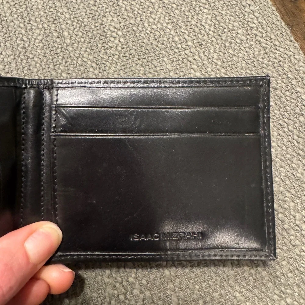 Isaac Mizrahi Black Leather Wallet